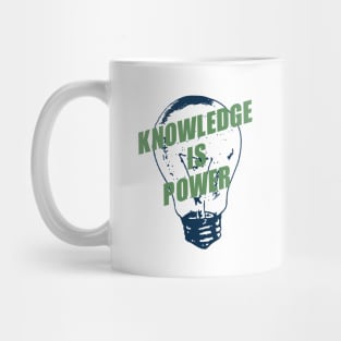 'Knowledge Is Power' Education Shirt Mug